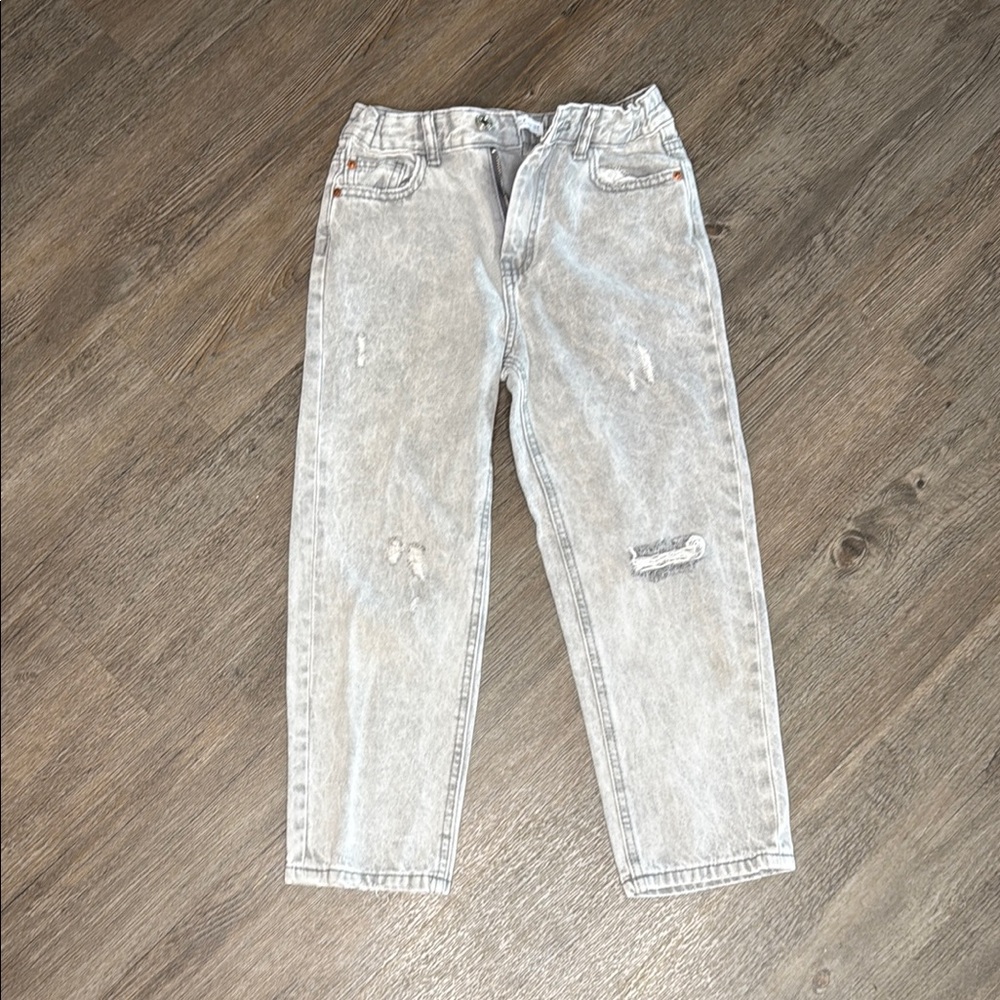 Zara Girls Blue Jeans Relaxed Fit High-Waisted